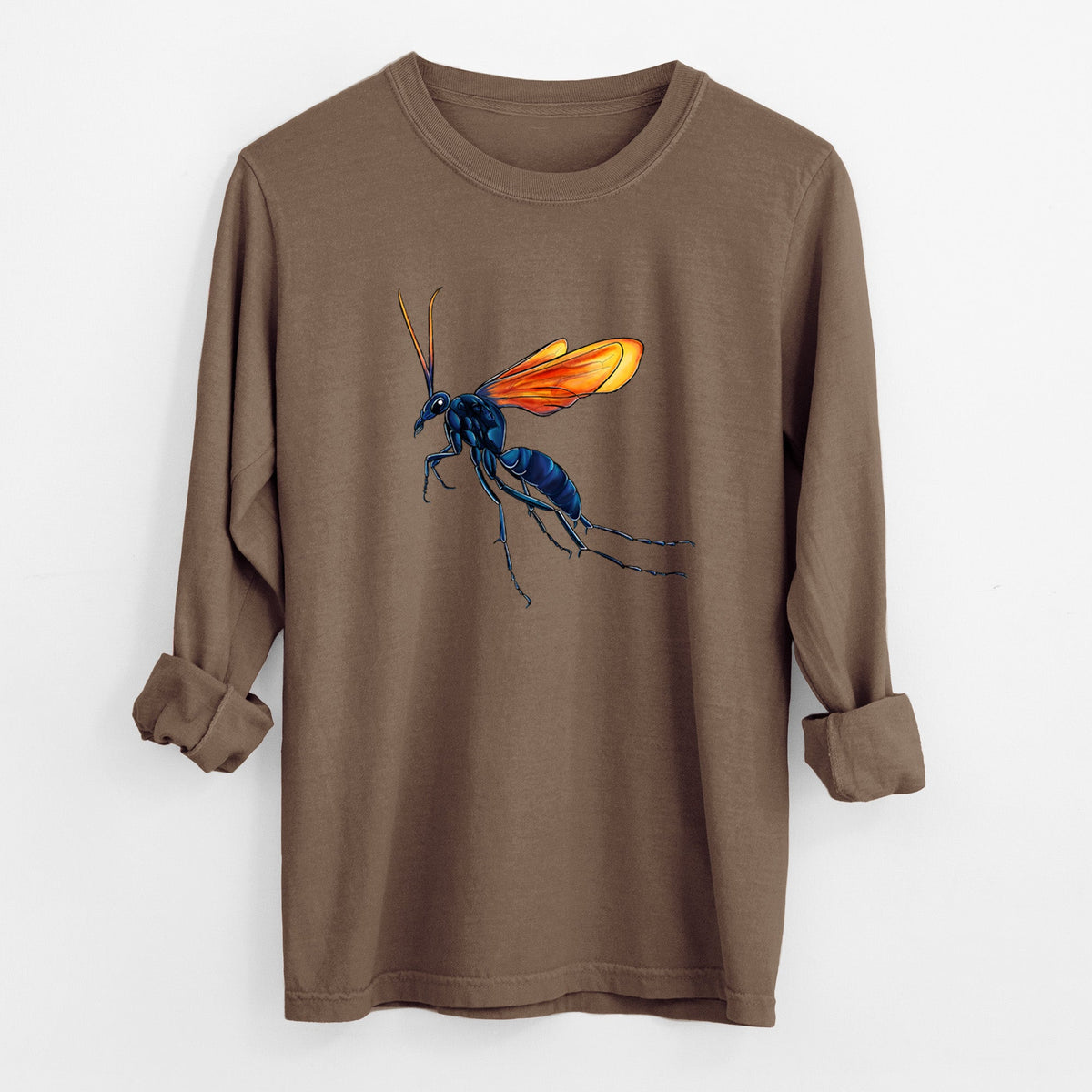 Tarantula Hawk Wasp - Pepsis grossa - Unisex Comfort Colors 100% Cotton Long Sleeve