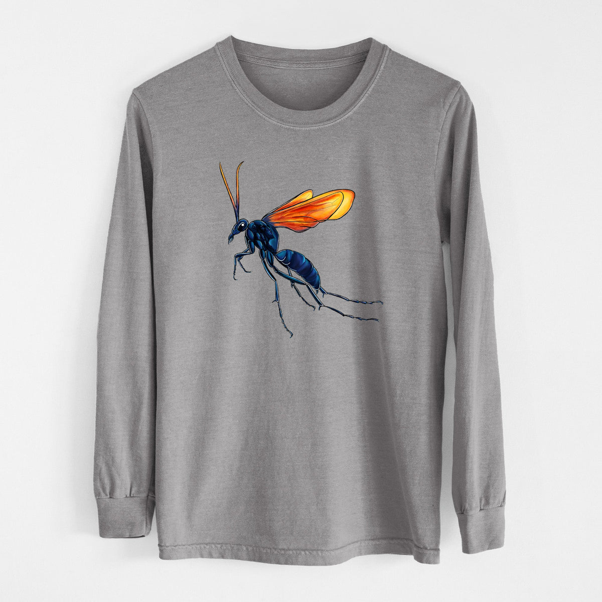 Tarantula Hawk Wasp - Pepsis grossa - Unisex Comfort Colors 100% Cotton Long Sleeve