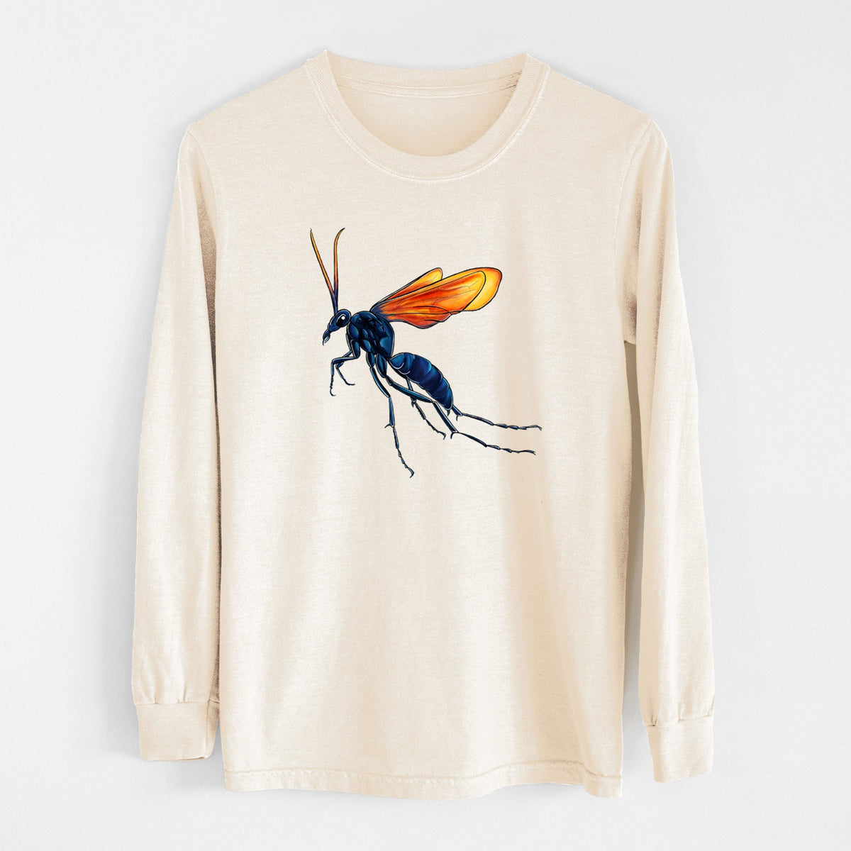 Tarantula Hawk Wasp - Pepsis grossa - Unisex Comfort Colors 100% Cotton Long Sleeve