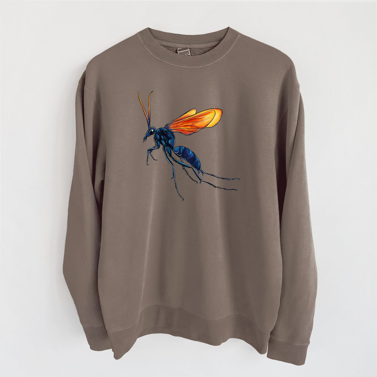 Tarantula Hawk Wasp - Pepsis grossa - Unisex Pigment Dyed Crew Sweatshirt