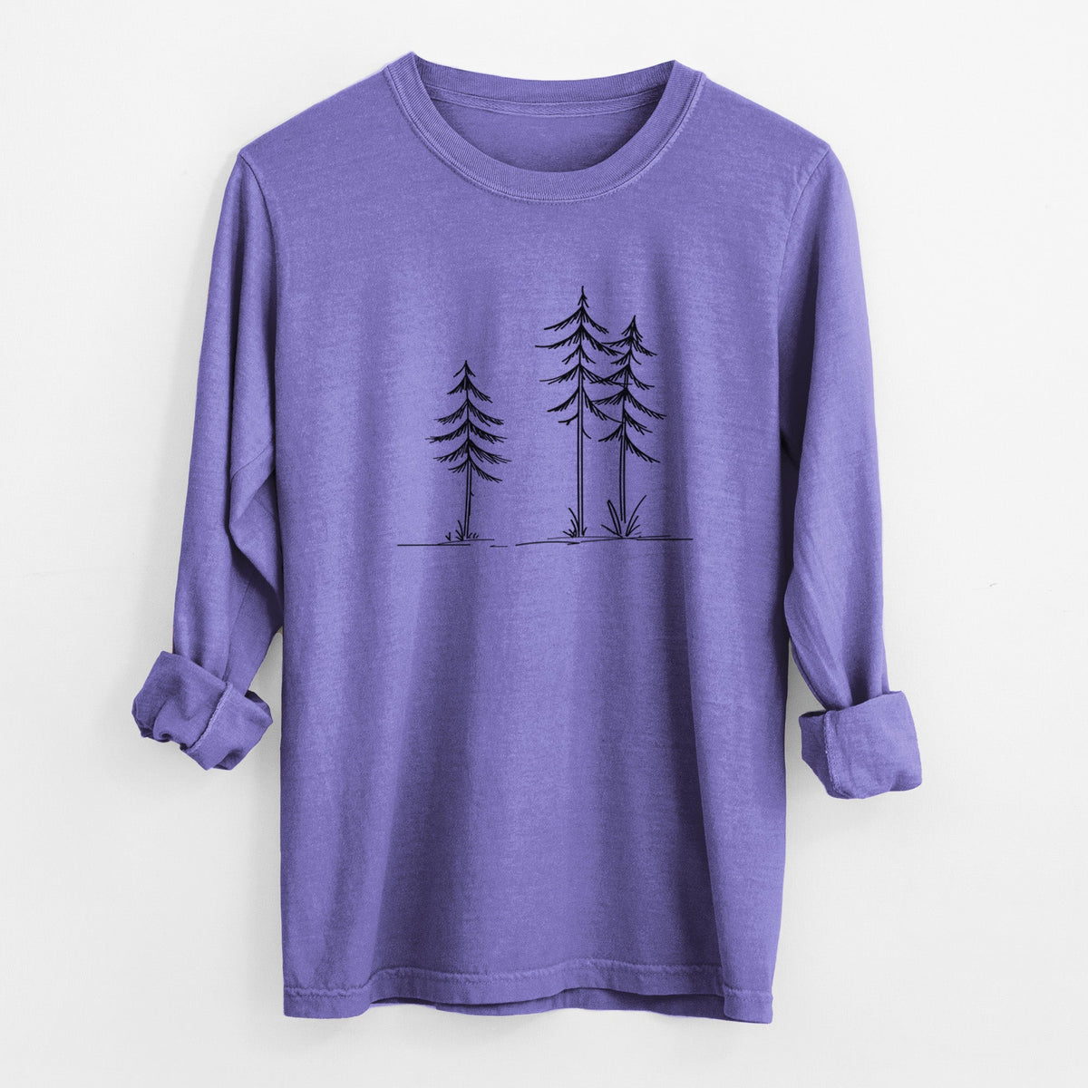 Three Pines - Unisex Comfort Colors 100% Cotton Long Sleeve