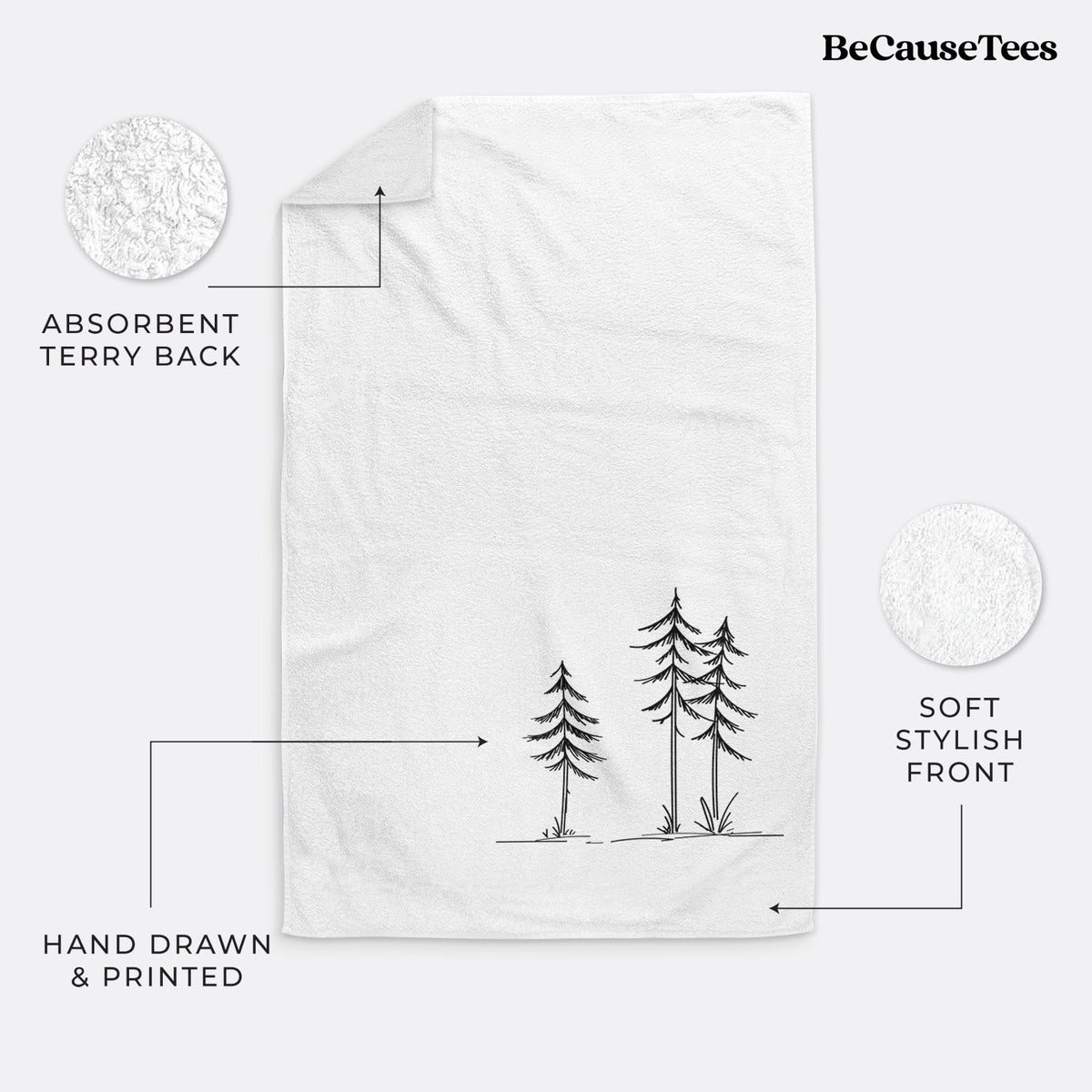 Three Pines Premium Decorative Hand Towel