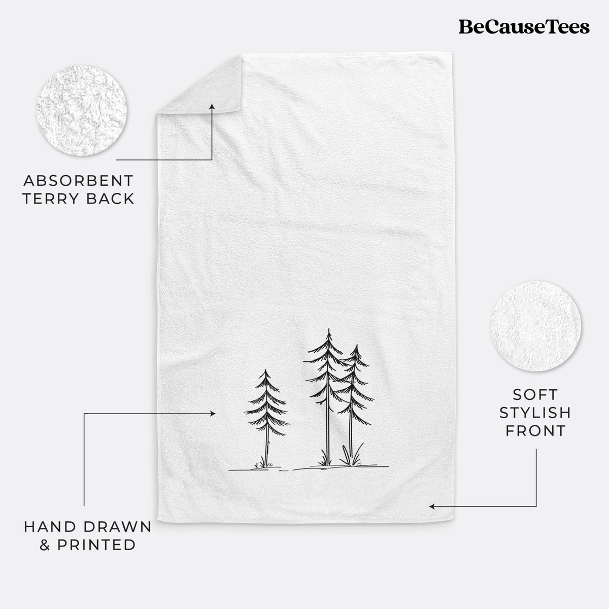 Three Pines Premium Decorative Hand Towel