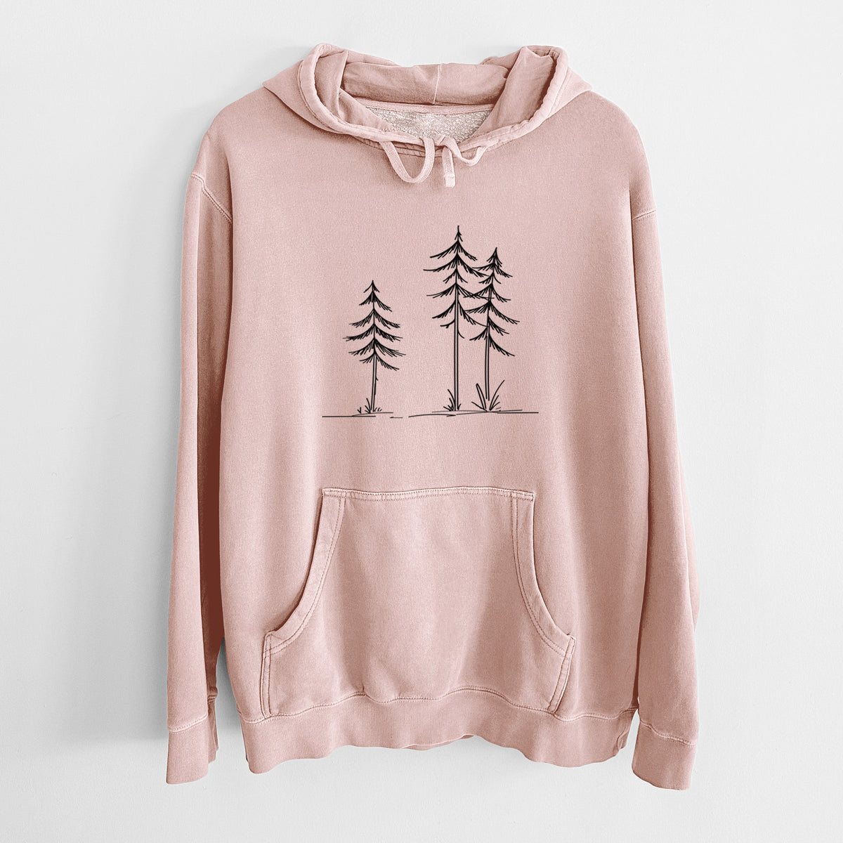 Three Pines - Unisex Pigment Dyed Hoodie