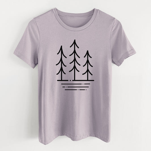 Three Trees - Women's Lightweight Relaxed Fit 100% Cotton Crewneck