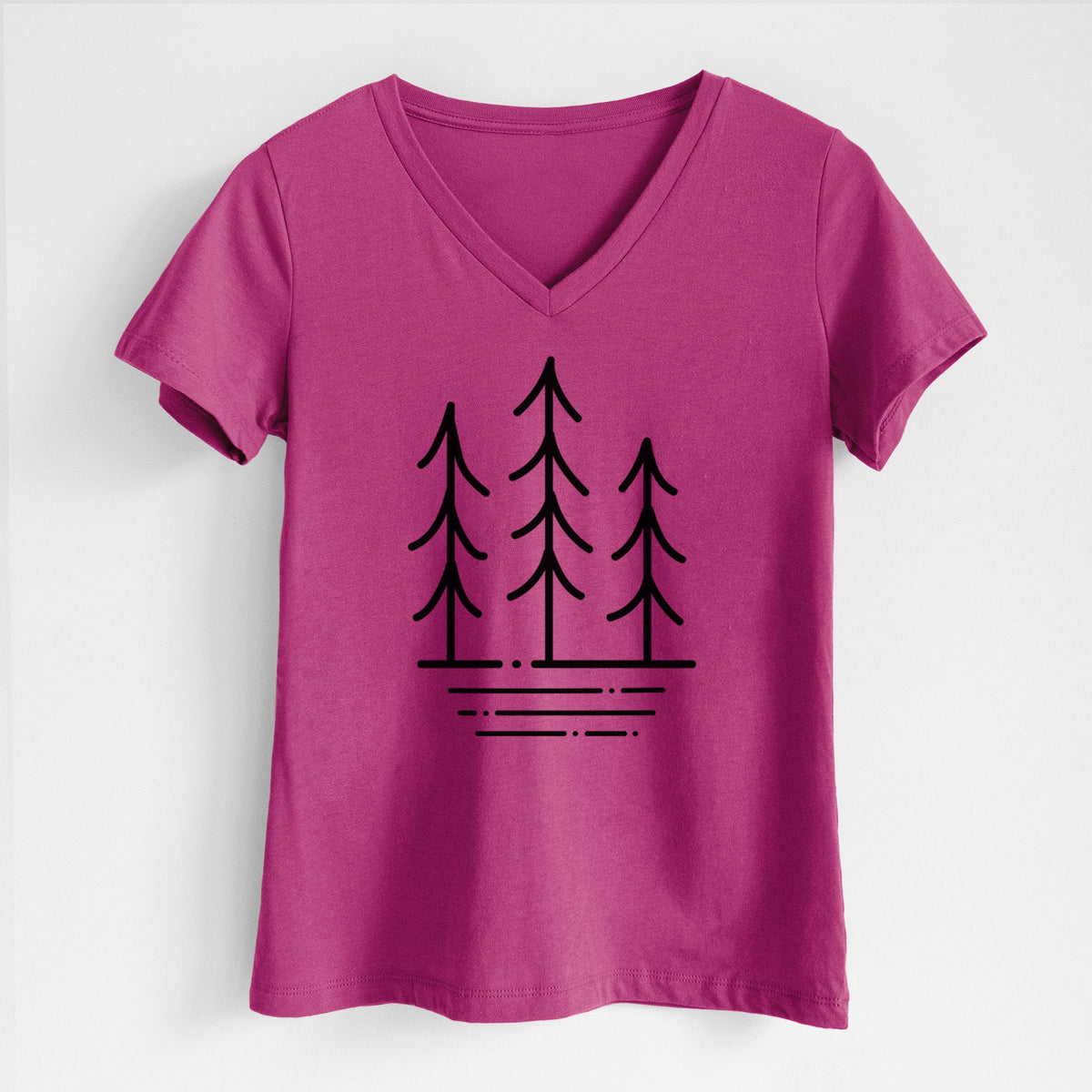 Three Trees - Women's Lightweight Relaxed Fit 100% Cotton V-neck