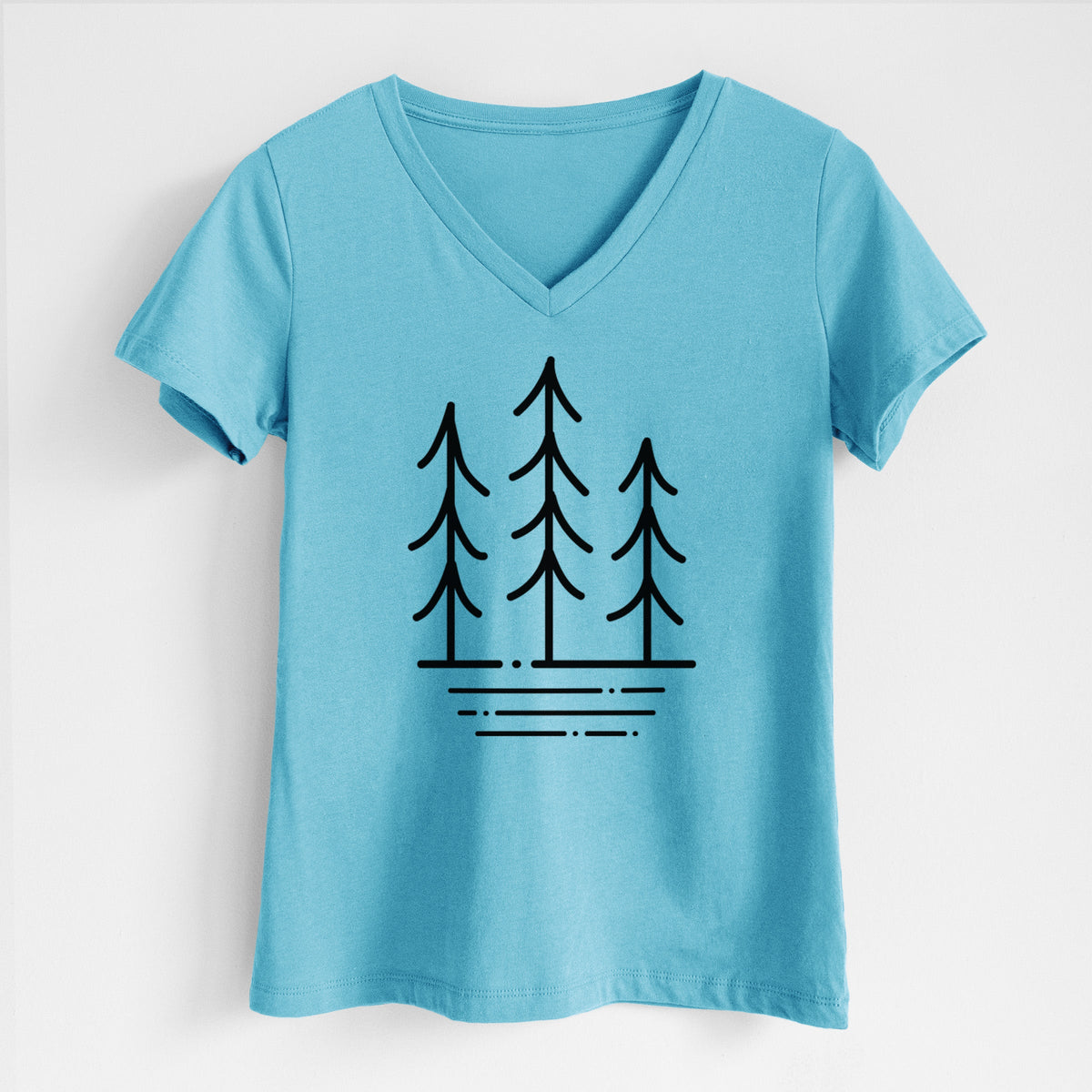 Three Trees - Women's Lightweight Relaxed Fit 100% Cotton V-neck