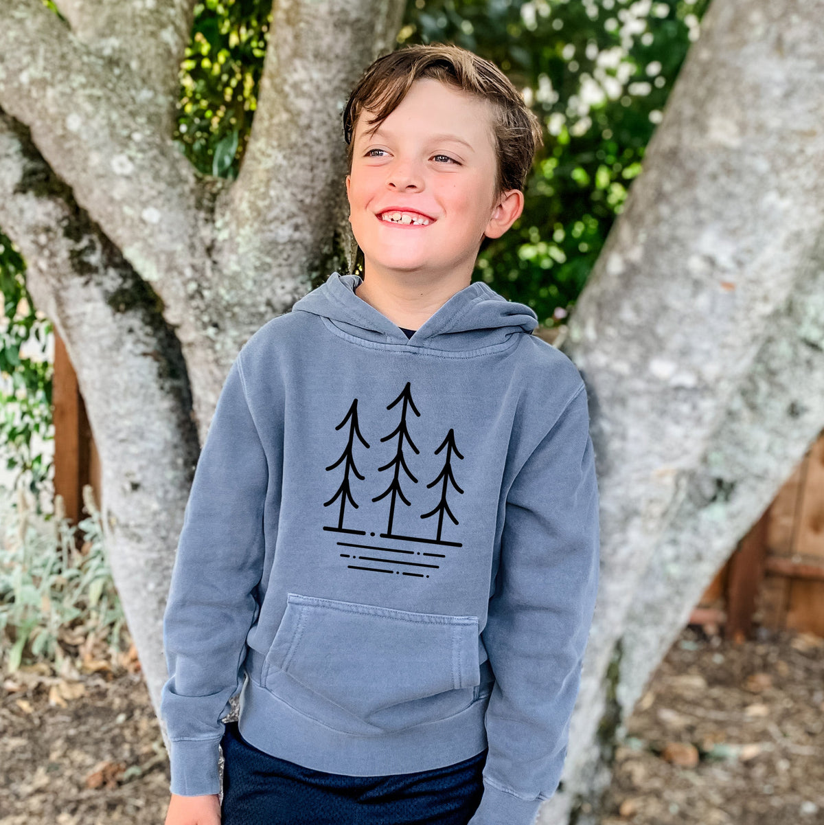 Three Trees - Youth Pigment Dyed Hoodie
