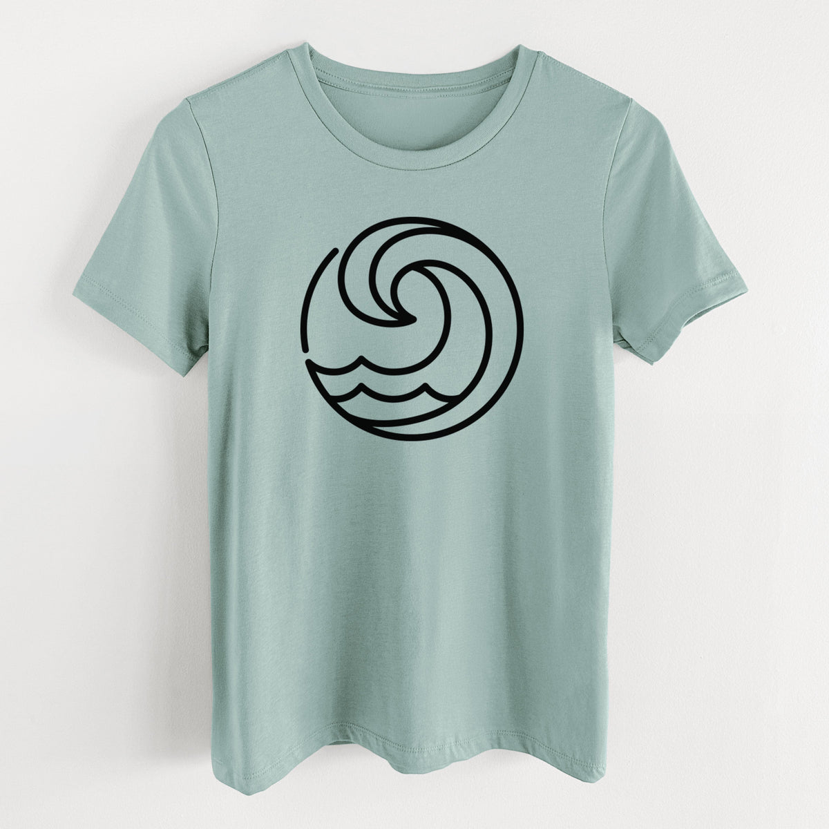 Tidal Wave Circle - Women's Lightweight Relaxed Fit 100% Cotton Crewneck