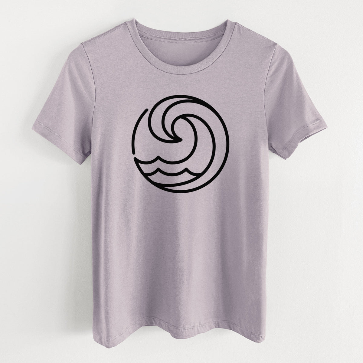 Tidal Wave Circle - Women's Lightweight Relaxed Fit 100% Cotton Crewneck