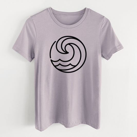 Tidal Wave Circle - Women's Lightweight Relaxed Fit 100% Cotton Crewneck