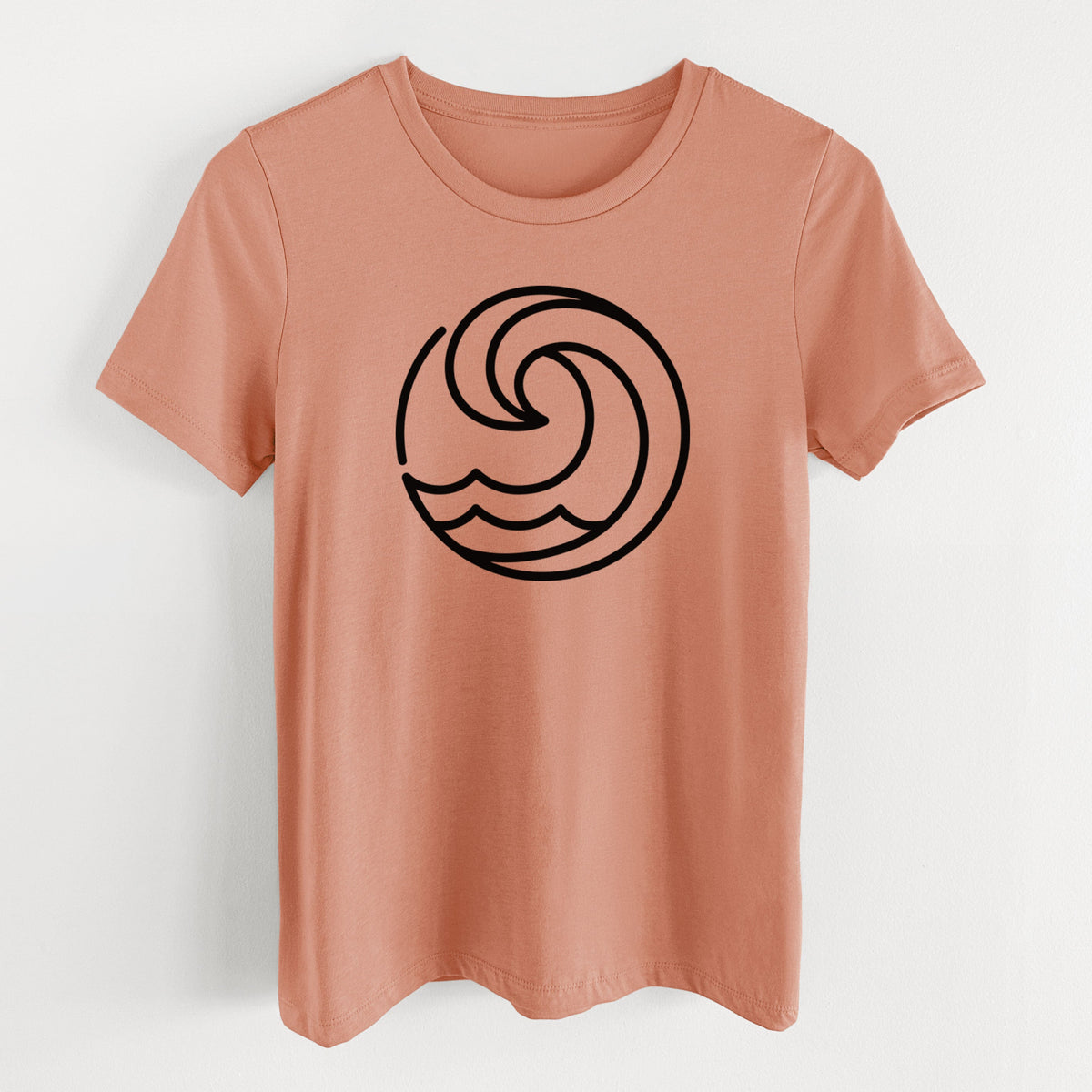 Tidal Wave Circle - Women's Lightweight Relaxed Fit 100% Cotton Crewneck