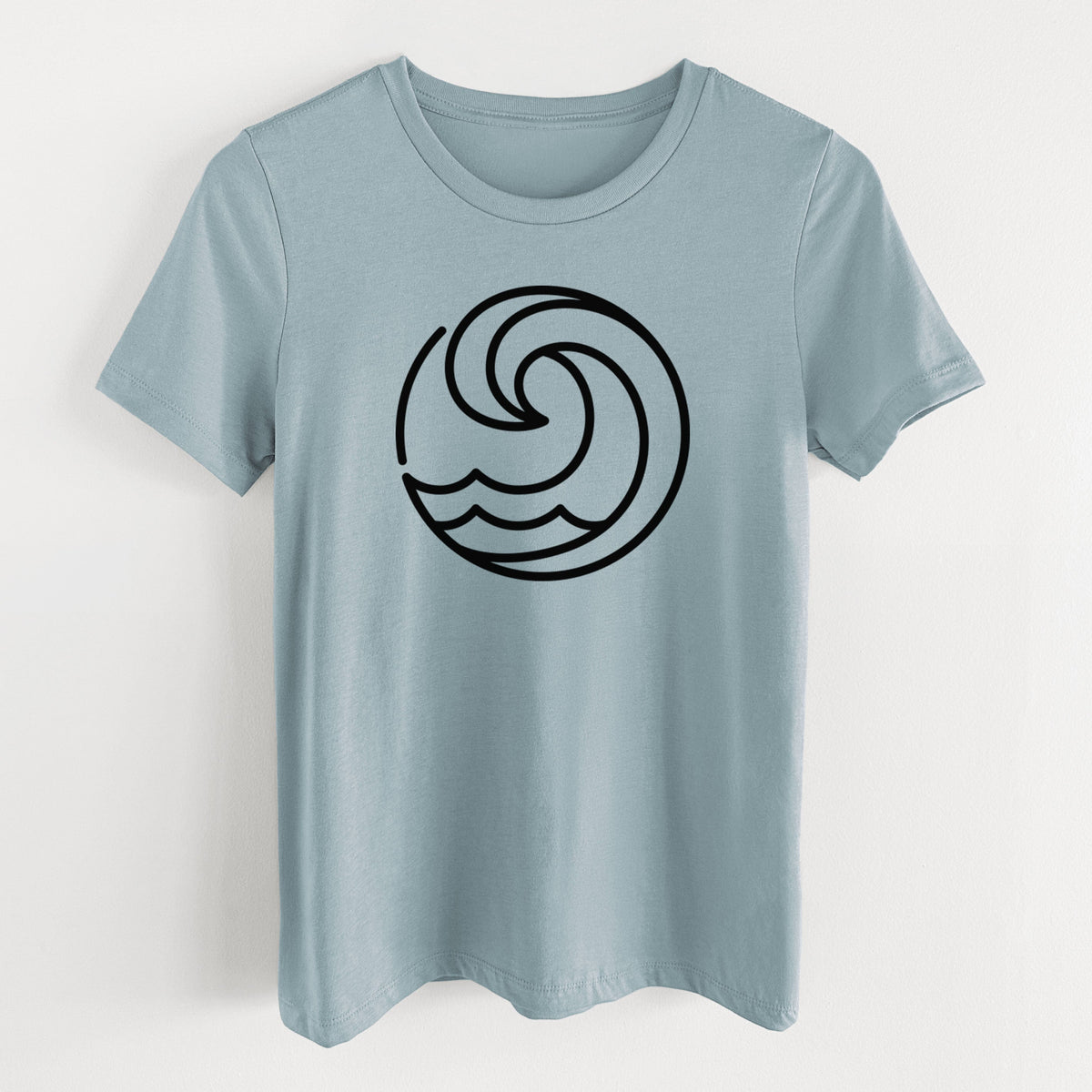 Tidal Wave Circle - Women's Lightweight Relaxed Fit 100% Cotton Crewneck