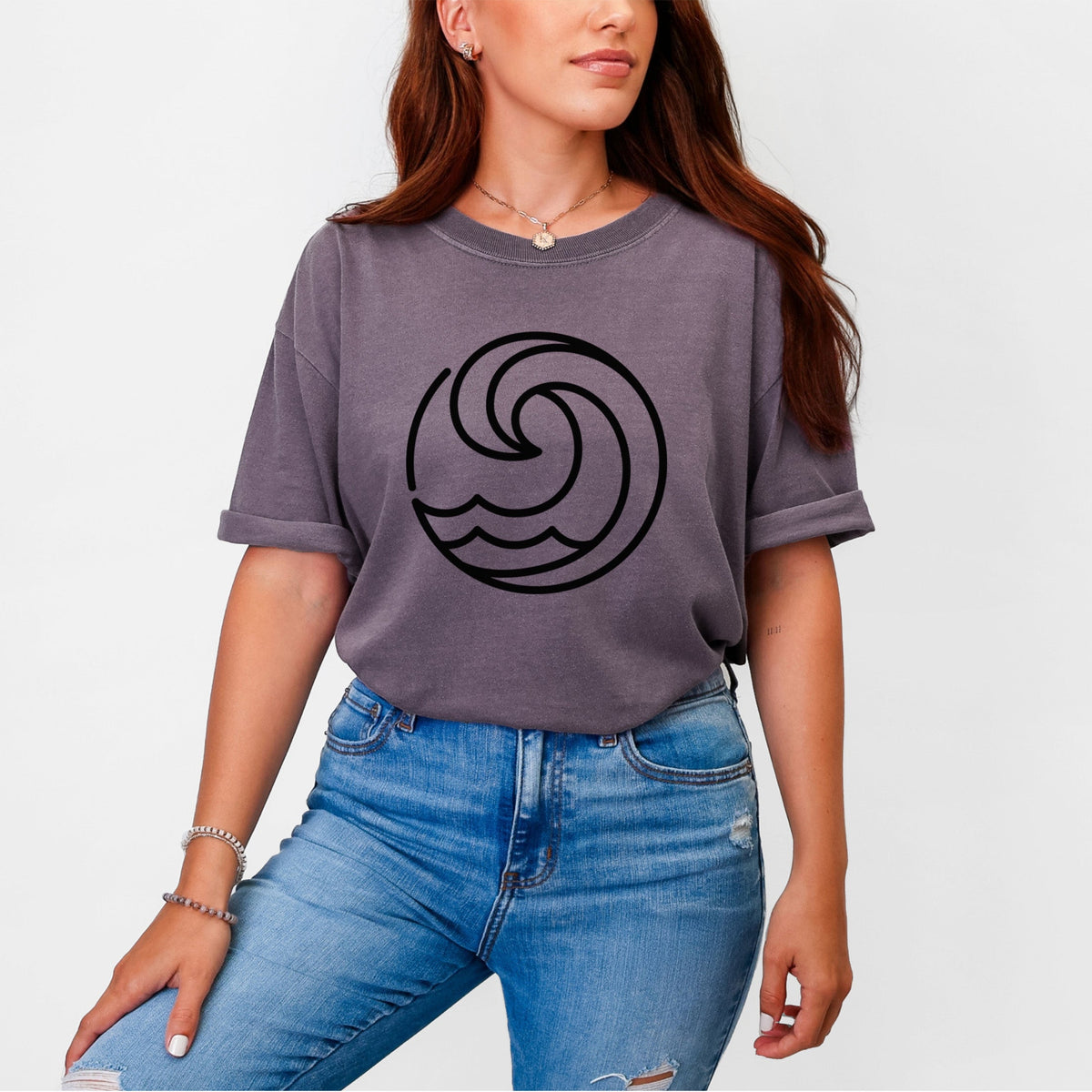 Tidal Wave Circle - Unisex Comfort Colors Garment-Dyed Heavyweight T-shirt