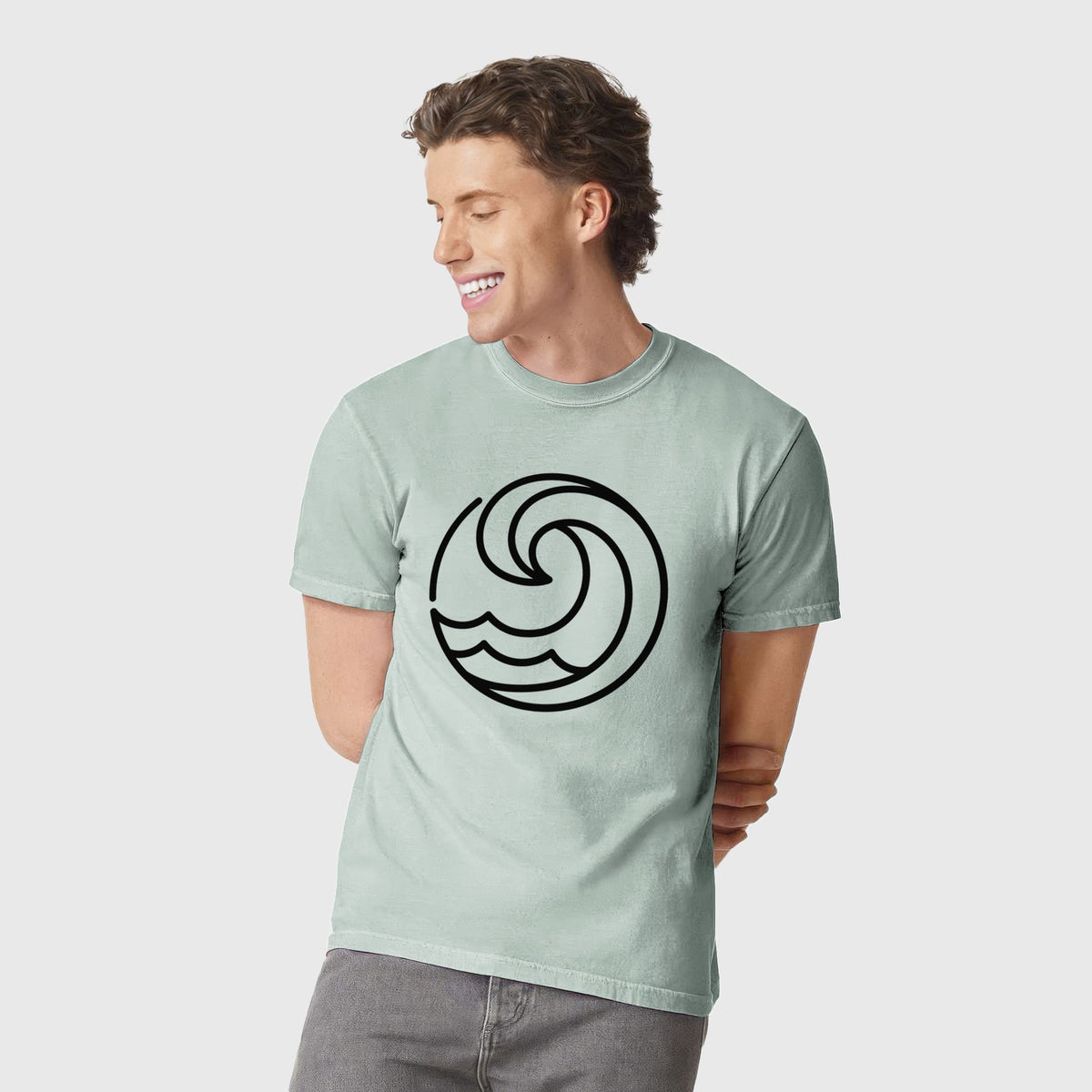 Tidal Wave Circle - Unisex Comfort Colors Garment-Dyed Heavyweight T-shirt