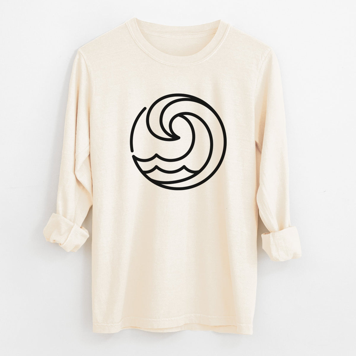 Tidal Wave Circle - Unisex Comfort Colors 100% Cotton Long Sleeve