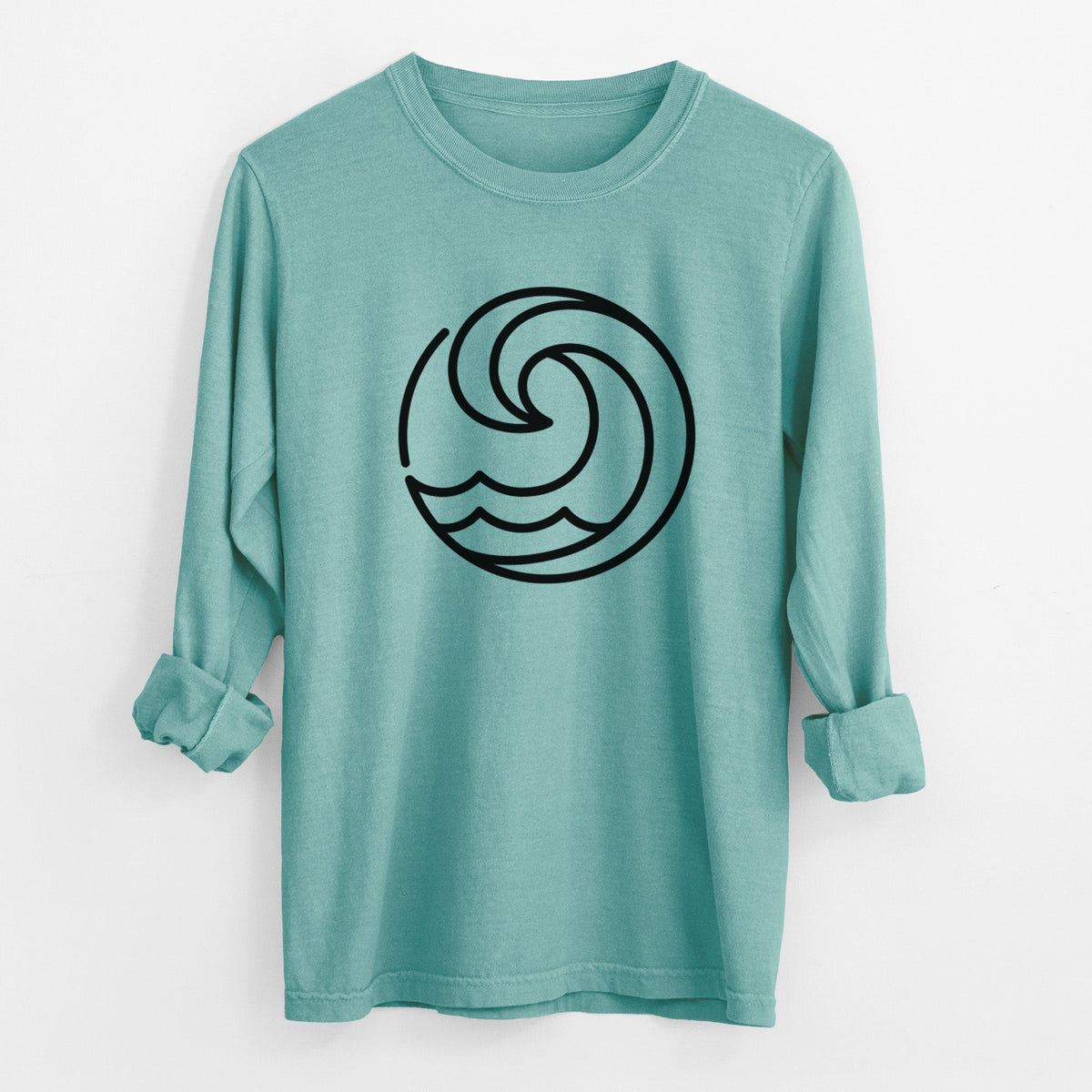 Tidal Wave Circle - Unisex Comfort Colors 100% Cotton Long Sleeve