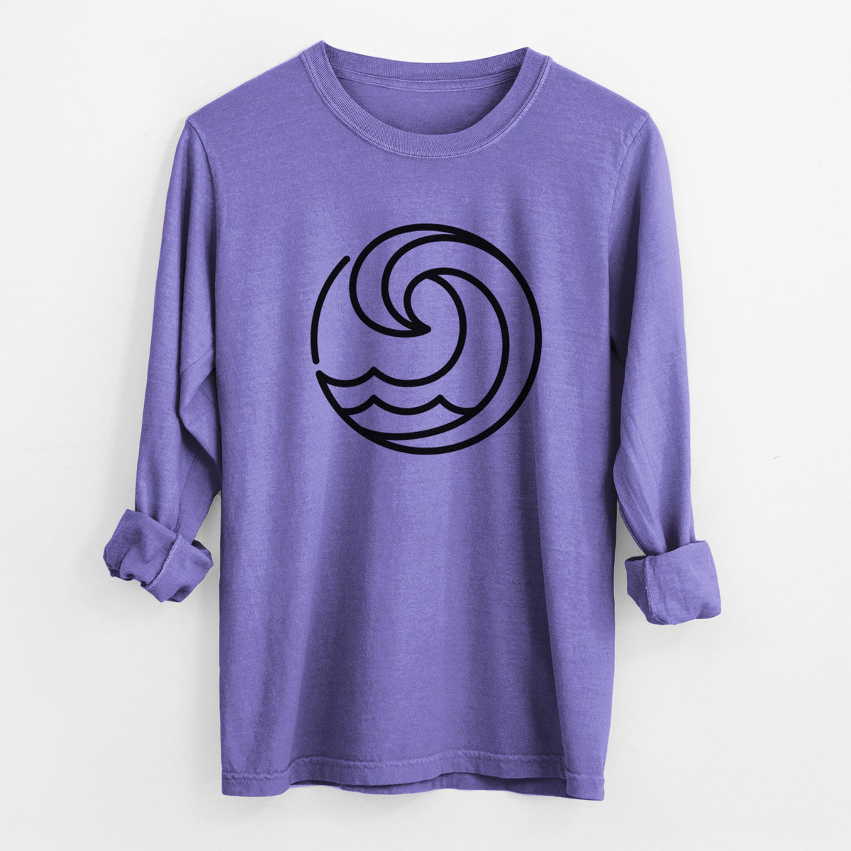 Tidal Wave Circle - Unisex Comfort Colors 100% Cotton Long Sleeve