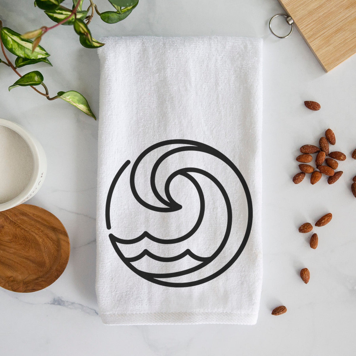 Tidal Wave Circle Premium Decorative Hand Towel