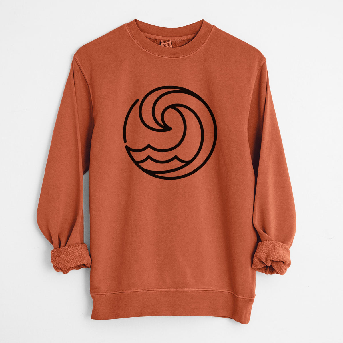Tidal Wave Circle - Unisex Pigment Dyed Crew Sweatshirt