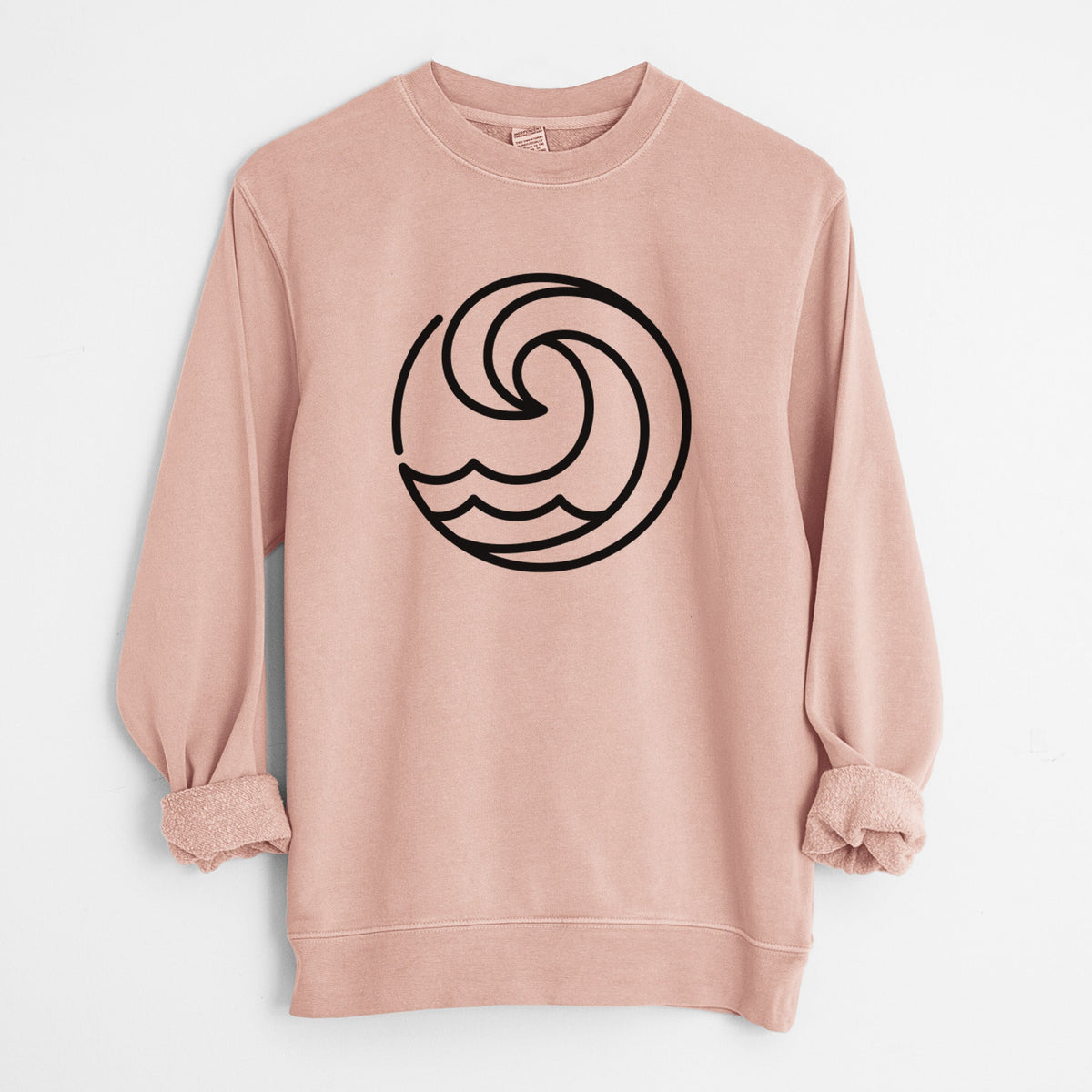 Tidal Wave Circle - Unisex Pigment Dyed Crew Sweatshirt