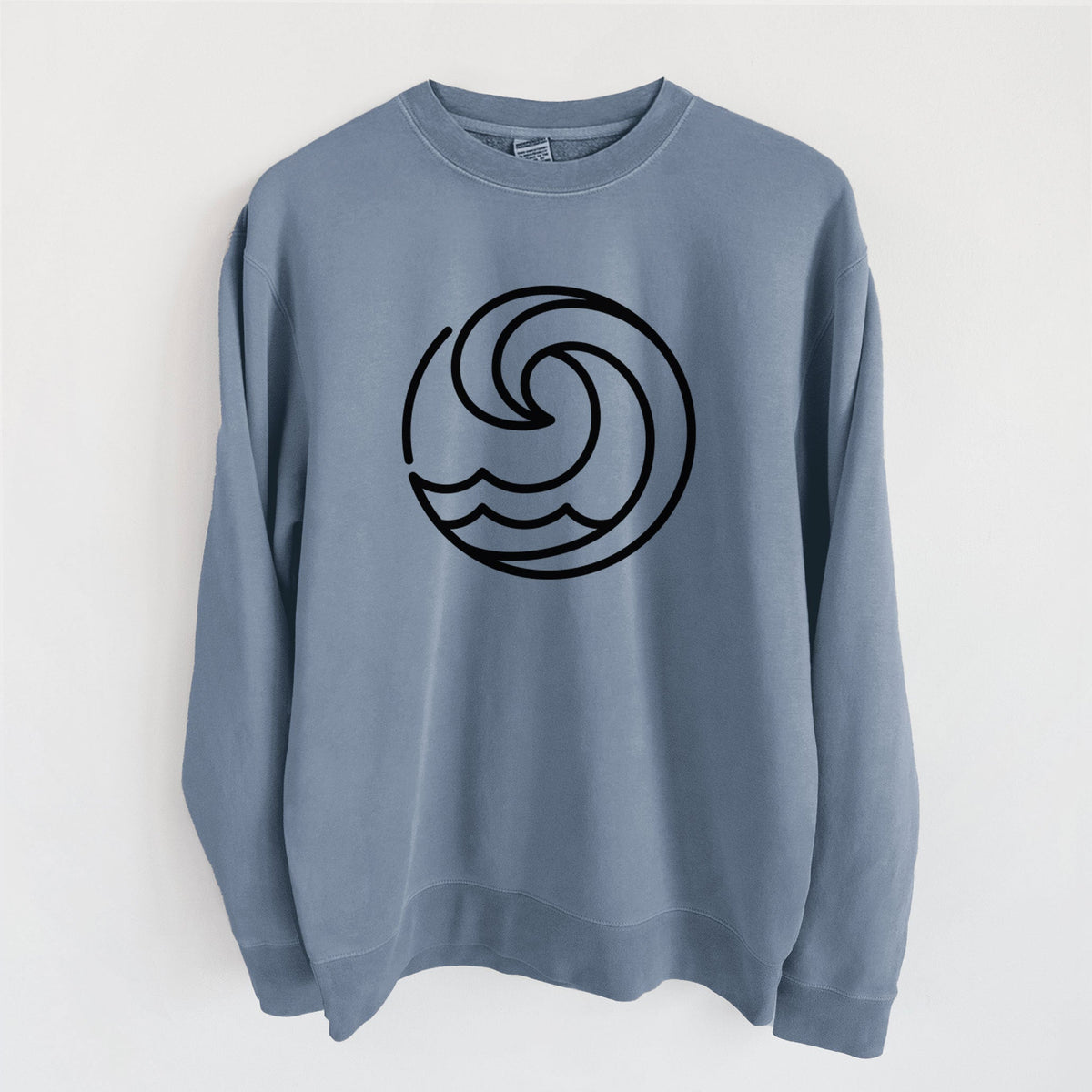 Tidal Wave Circle - Unisex Pigment Dyed Crew Sweatshirt
