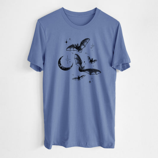 Townsend's Bats Under a Crescent Moon - Lightweight 100% Cotton Unisex Crewneck
