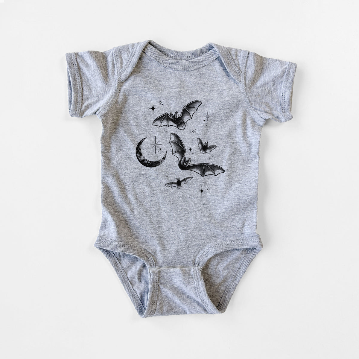 Townsend's Bats Under a Crescent Moon - Baby Fine Jersey Bodysuit