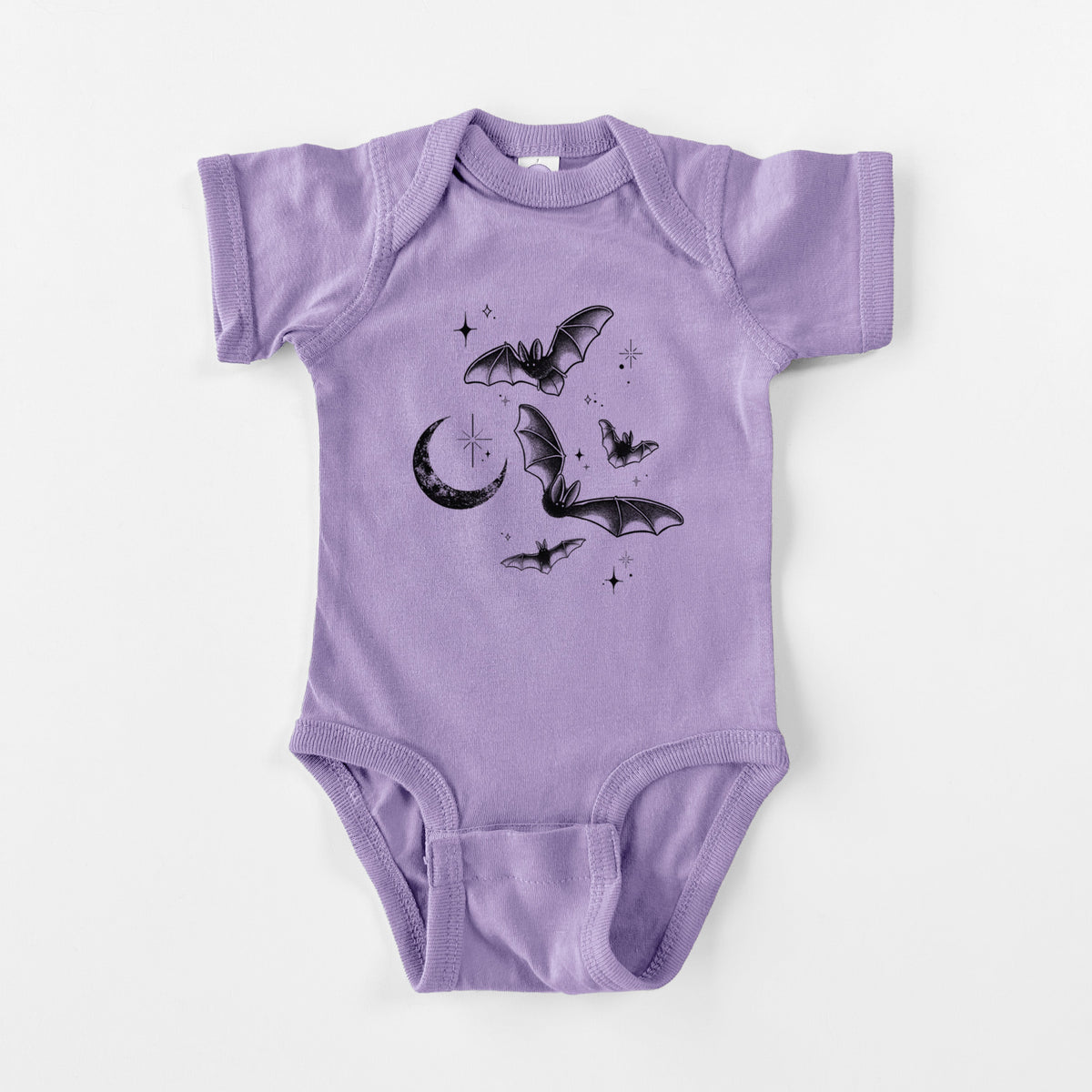 Townsend's Bats Under a Crescent Moon - Baby Fine Jersey Bodysuit