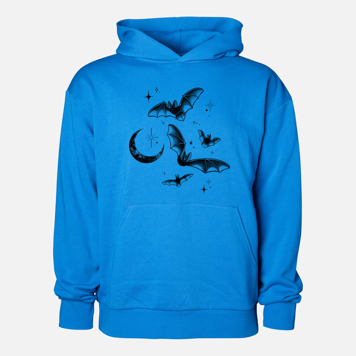 Townsend's Bats Under a Crescent Moon  - Statement Midweight Hoodie