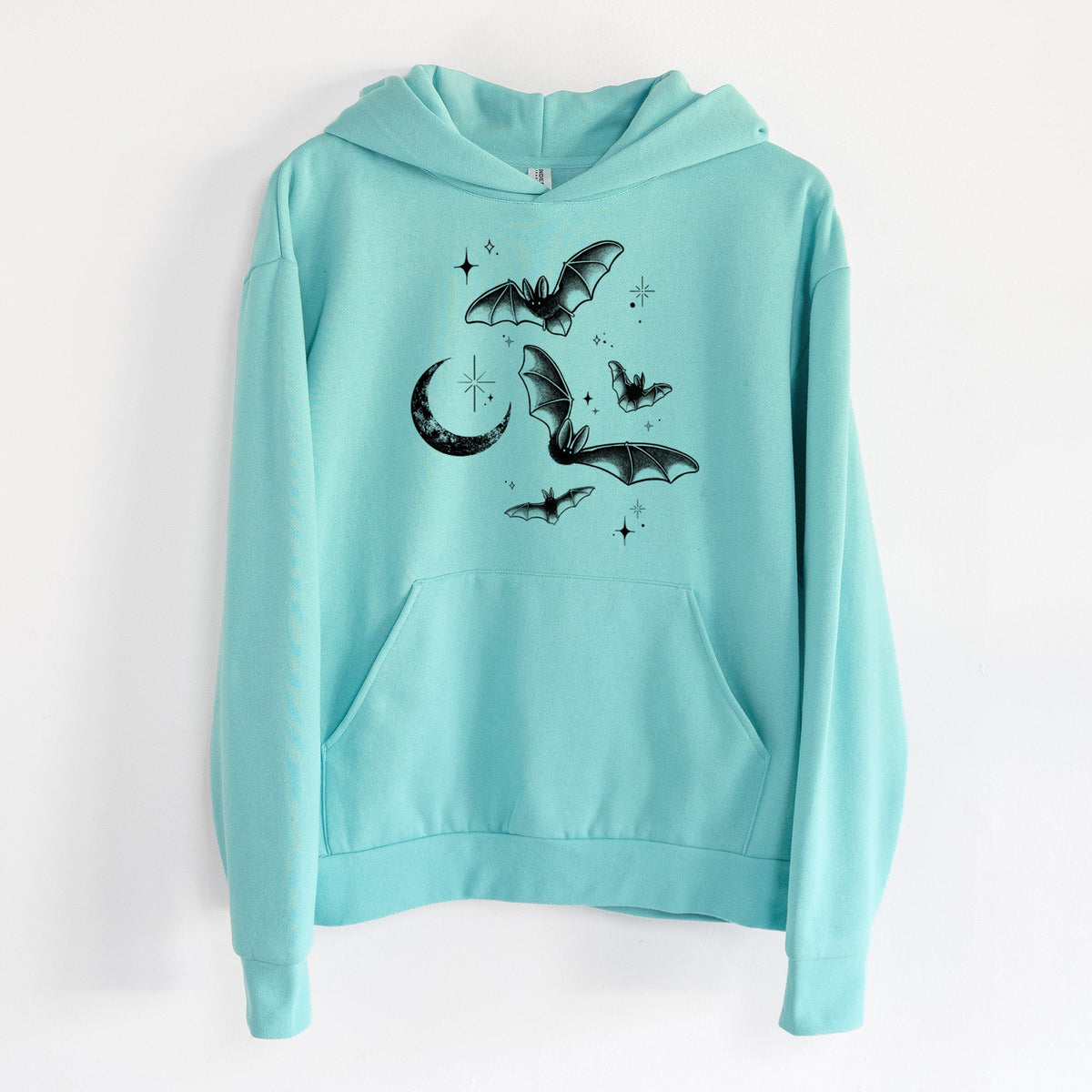Townsend's Bats Under a Crescent Moon  - Statement Midweight Hoodie