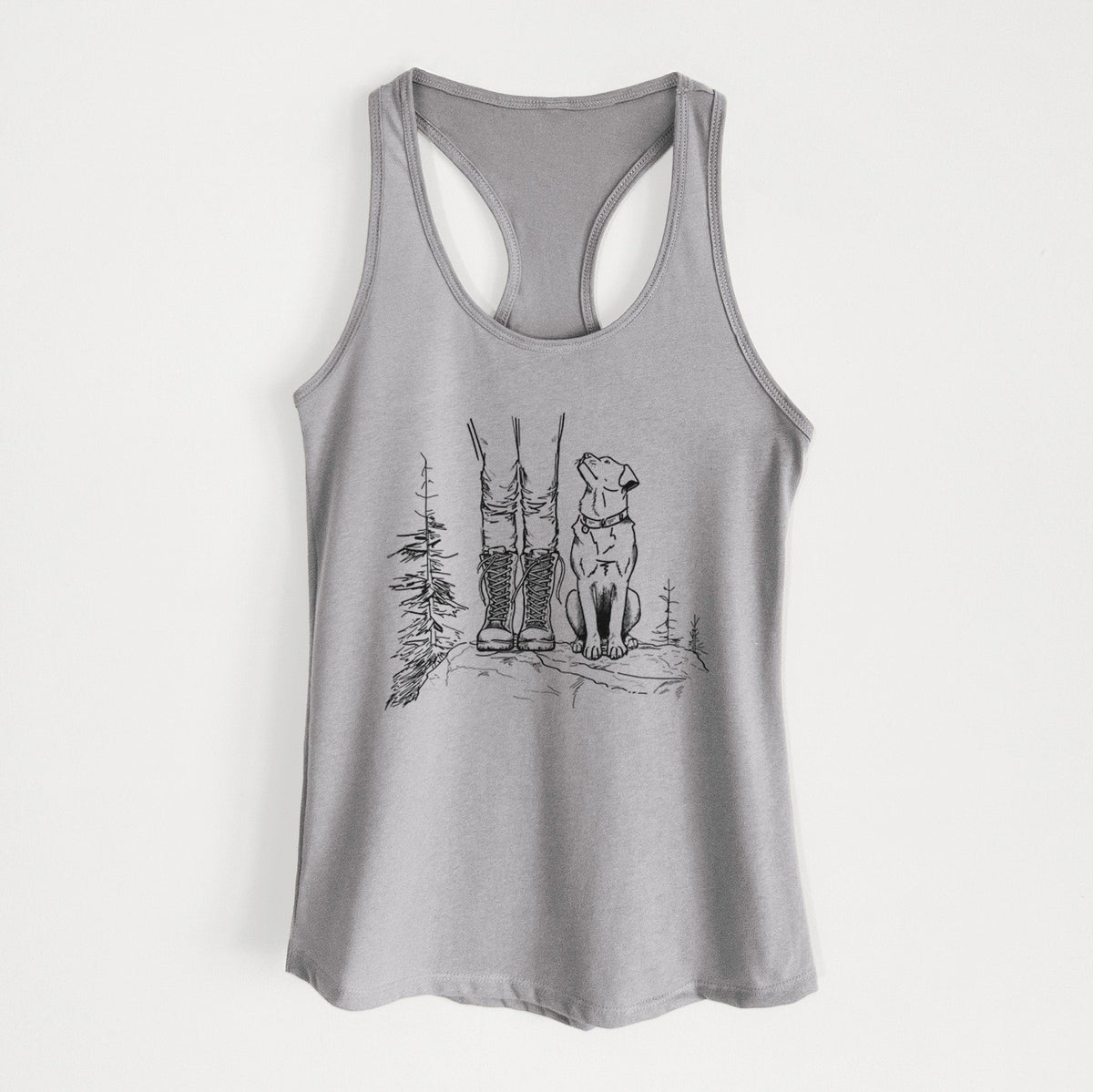 Trail Companions - Hiking with Dogs - Women's Racerback Tanktop
