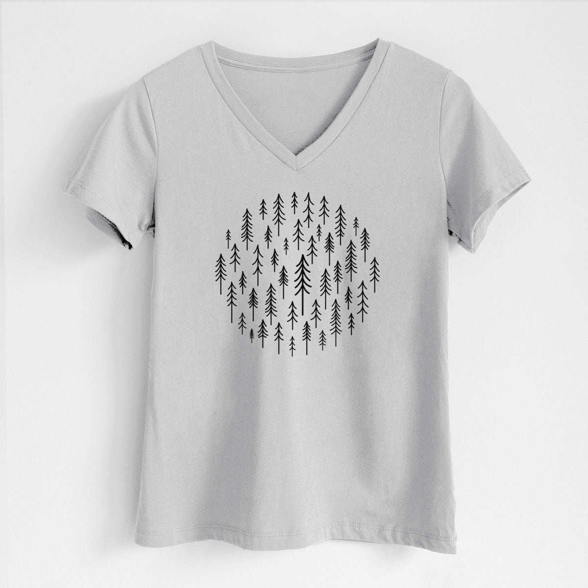 CIrcle of Trees - Women's Lightweight Relaxed Fit 100% Cotton V-neck