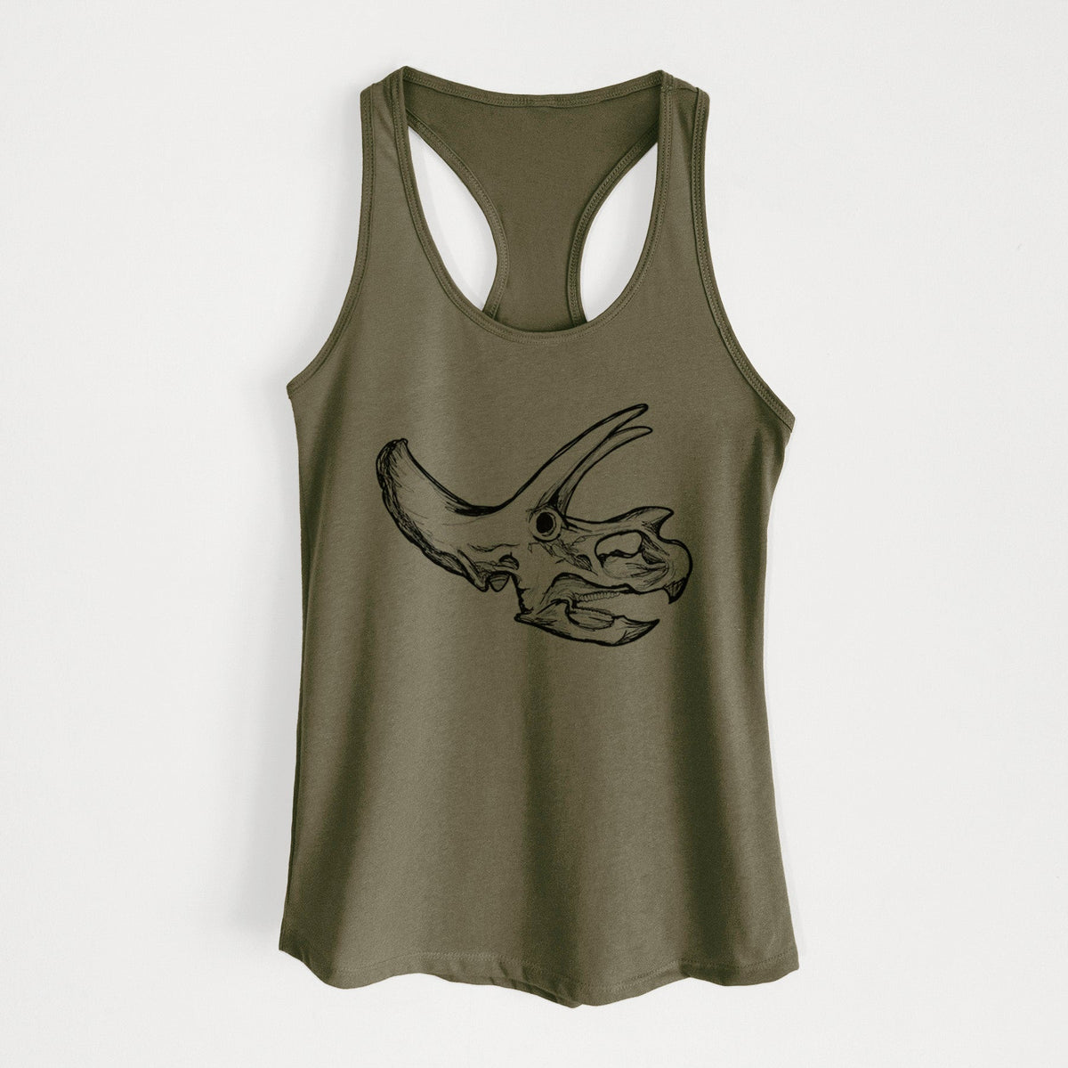 Triceratops Skull - Women's Racerback Tanktop