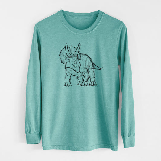 Triceratops Horridus - Men's Heavyweight 100% Cotton Long Sleeve