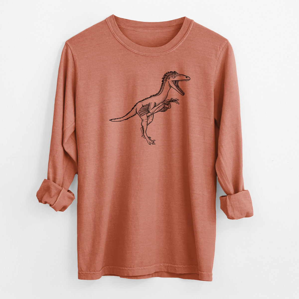 Troodon Formosus - Men's Heavyweight 100% Cotton Long Sleeve