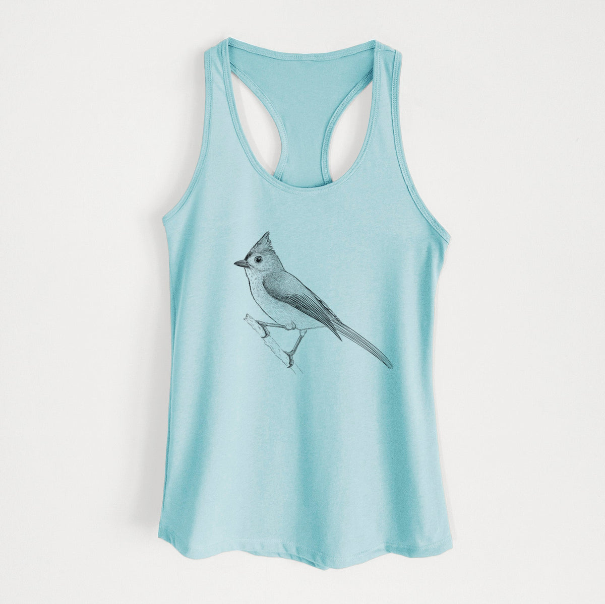 Tufted Titmouse - Baeolophus bicolor - Women's Racerback Tanktop