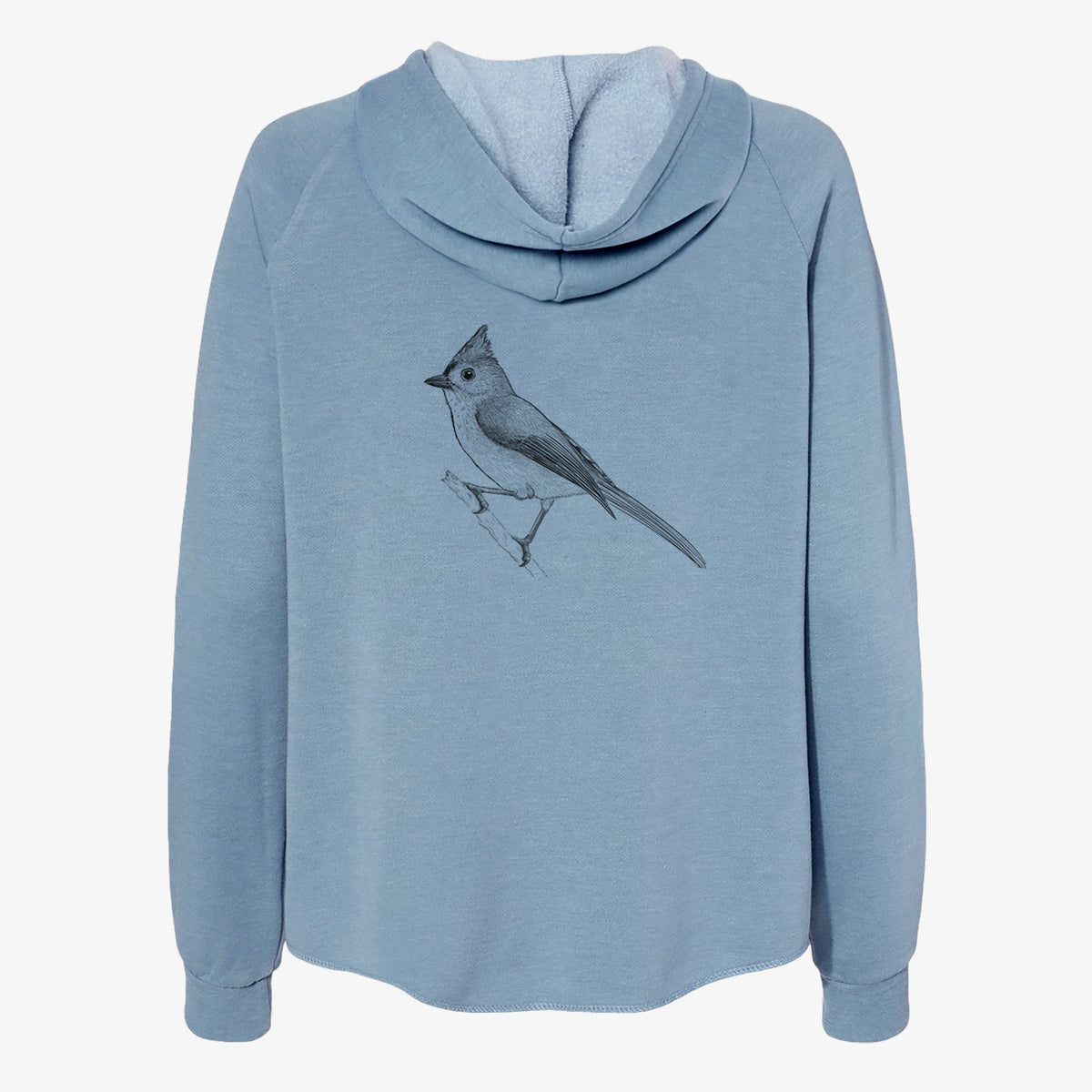 Tufted Titmouse - Baeolophus bicolor - Women's Cali Wave Zip-Up Sweatshirt