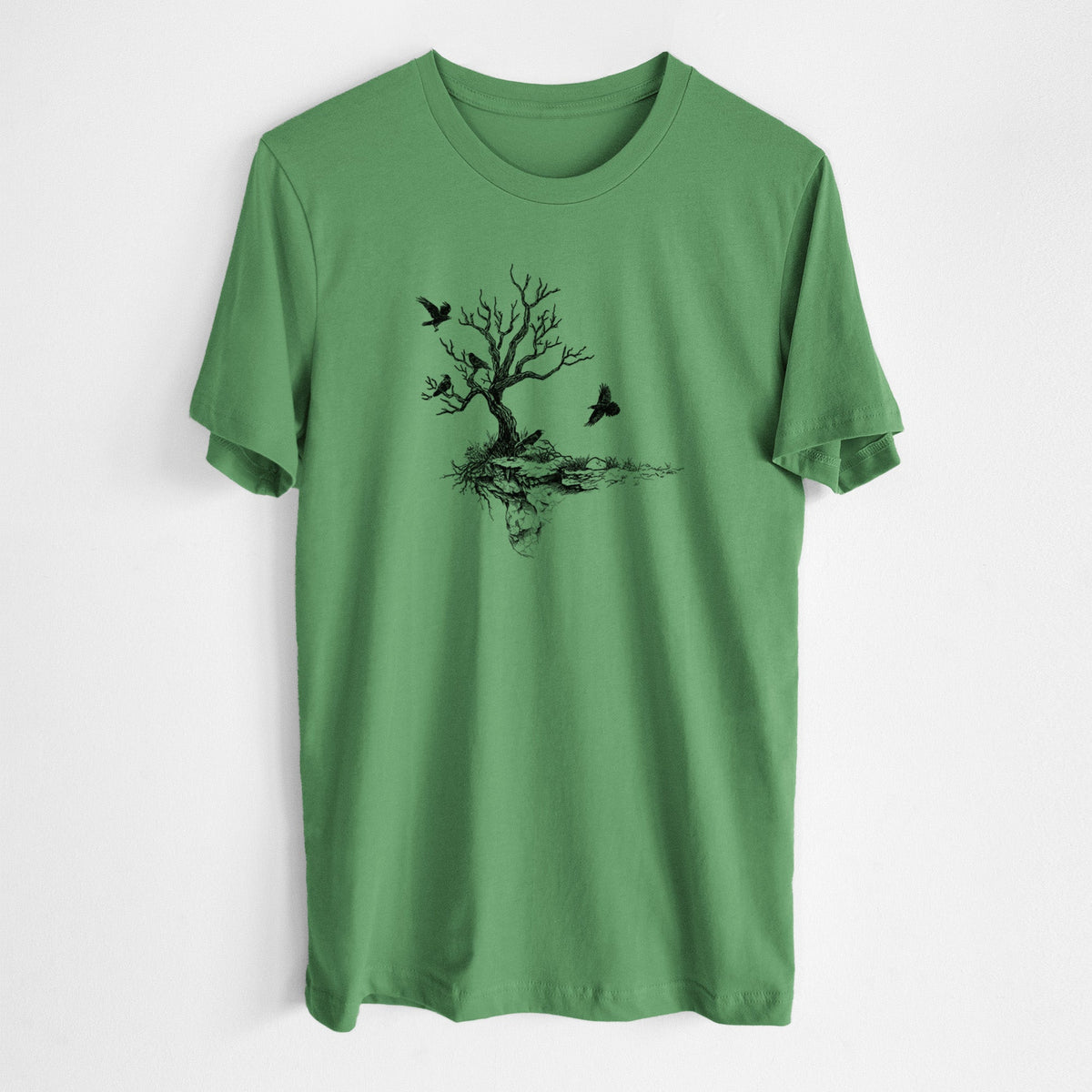 Twisted Tree with Ravens - Lightweight 100% Cotton Unisex Crewneck