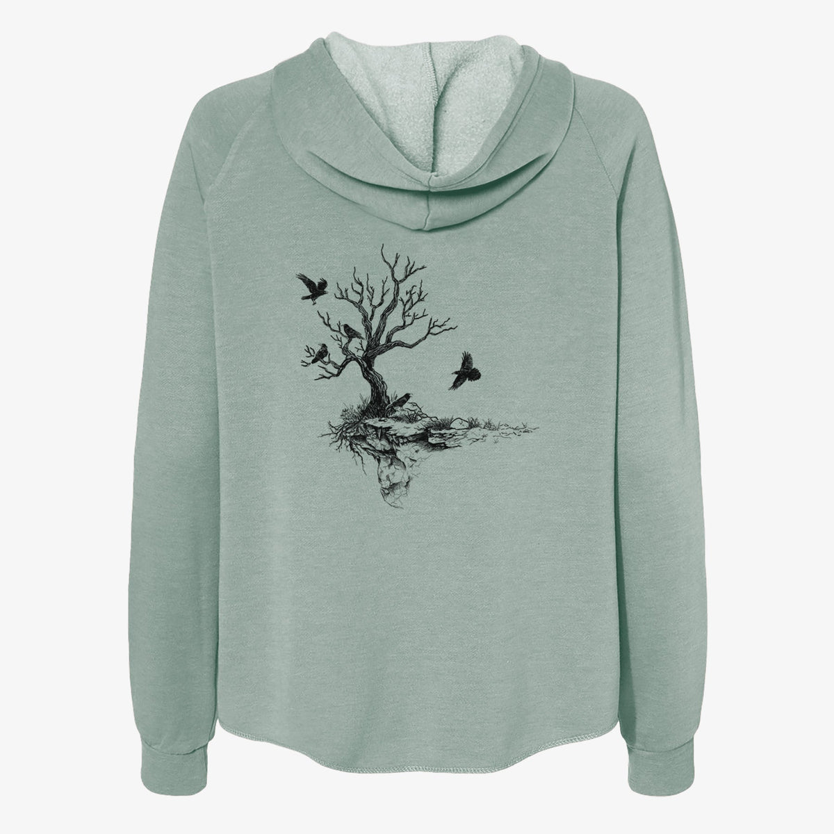 Twisted Tree with Ravens - Women's Cali Wave Zip-Up Sweatshirt