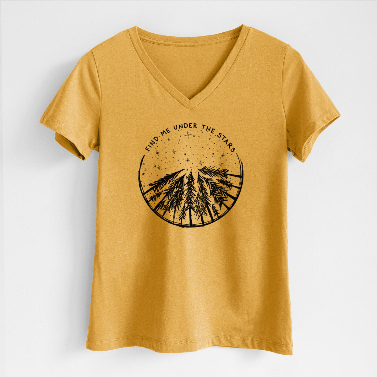 Find Me Under the Stars - Women's Lightweight Relaxed Fit 100% Cotton V-neck