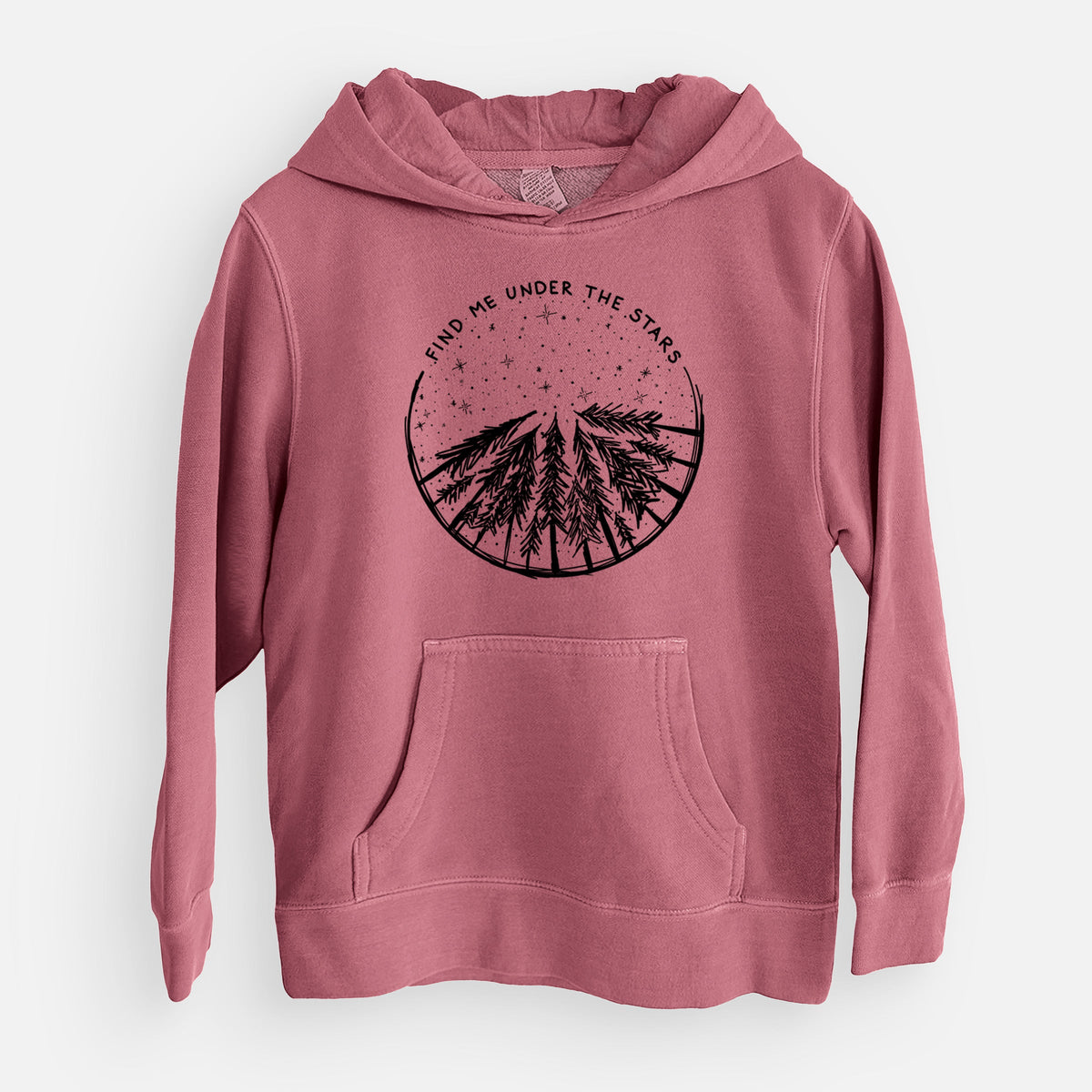 Find Me Under the Stars - Youth Pigment Dyed Hoodie
