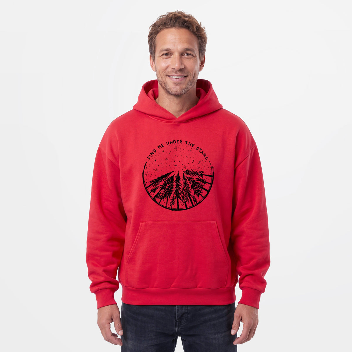 Find Me Under the Stars  - Statement Midweight Hoodie