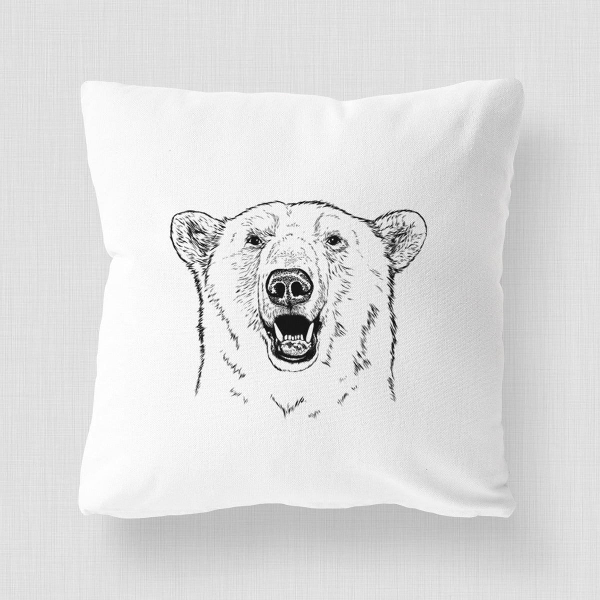 Ursus Maritimus - Polar Bear - Throw Pillow Cover