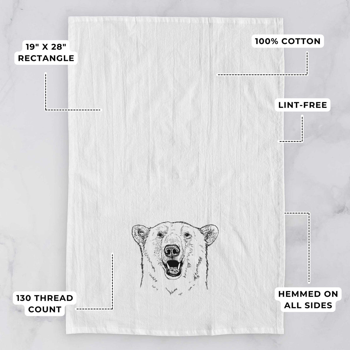 Ursus Maritimus - Polar Bear Tea Towel