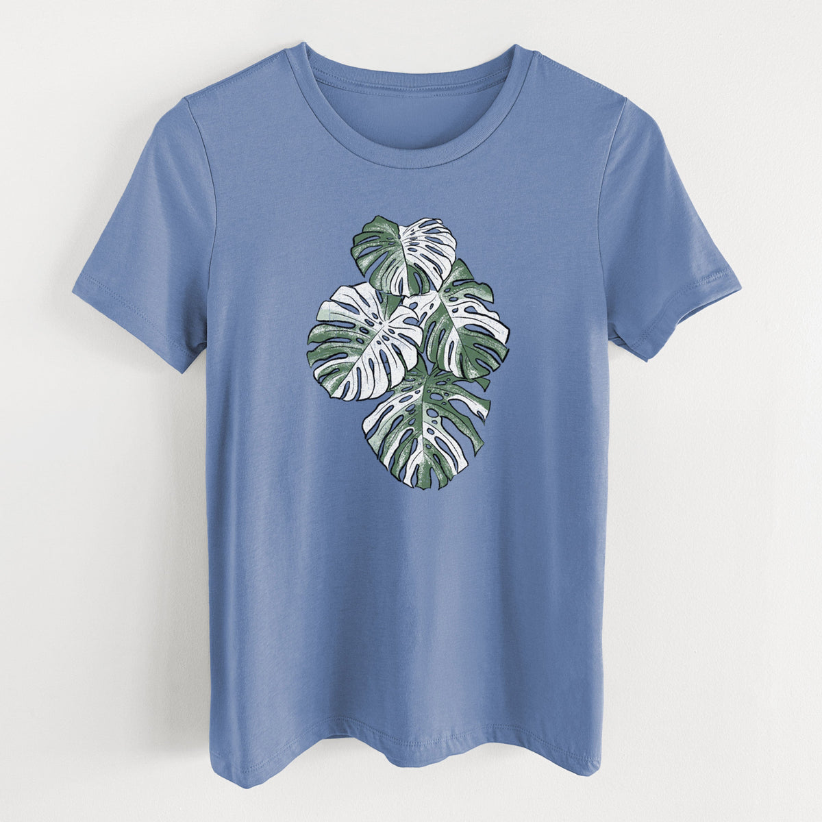Variegated Monstera - Women's Lightweight Relaxed Fit 100% Cotton Crewneck