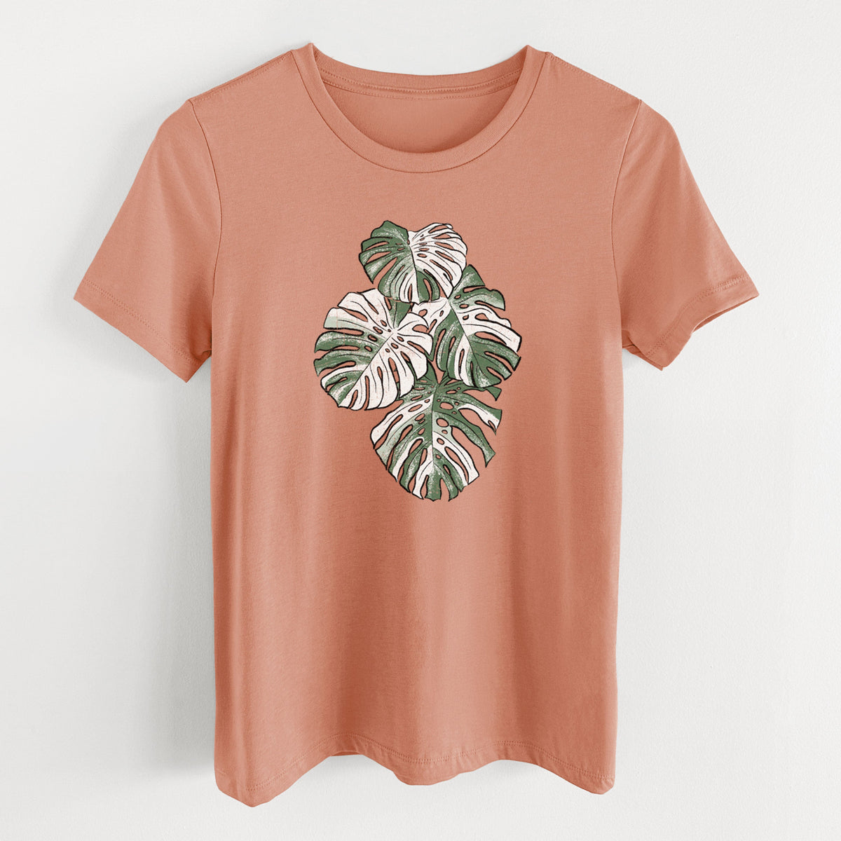 Variegated Monstera - Women's Lightweight Relaxed Fit 100% Cotton Crewneck