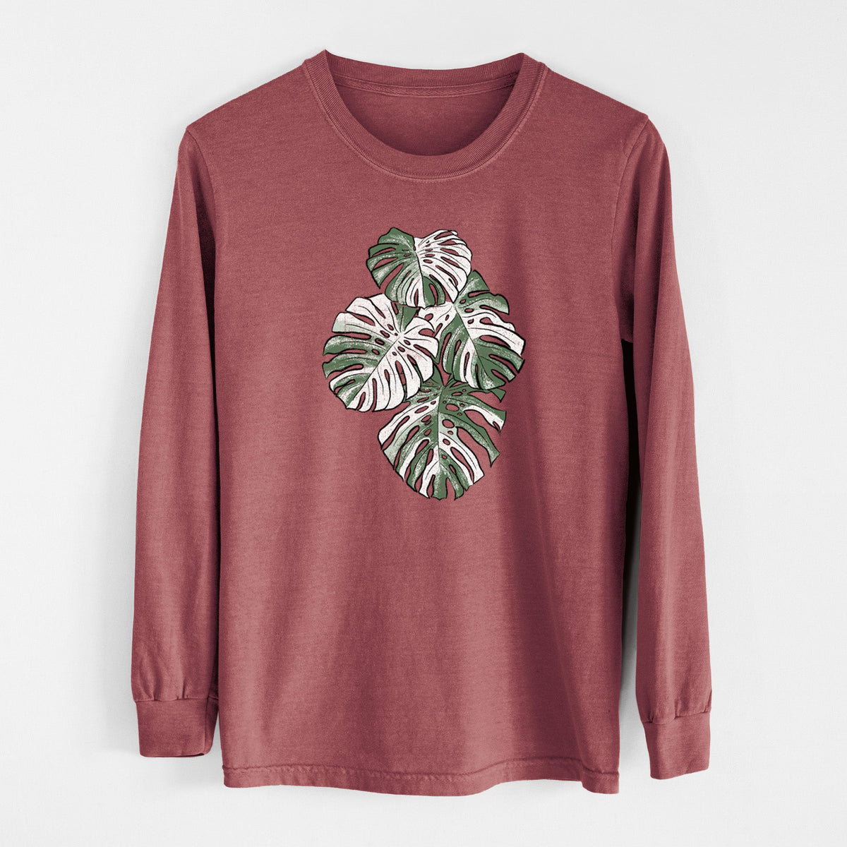 Variegated Monstera - Unisex Comfort Colors 100% Cotton Long Sleeve
