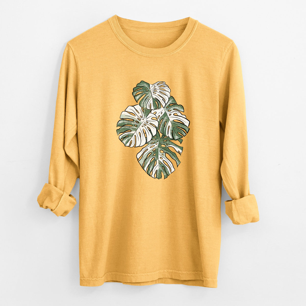 Variegated Monstera - Unisex Comfort Colors 100% Cotton Long Sleeve