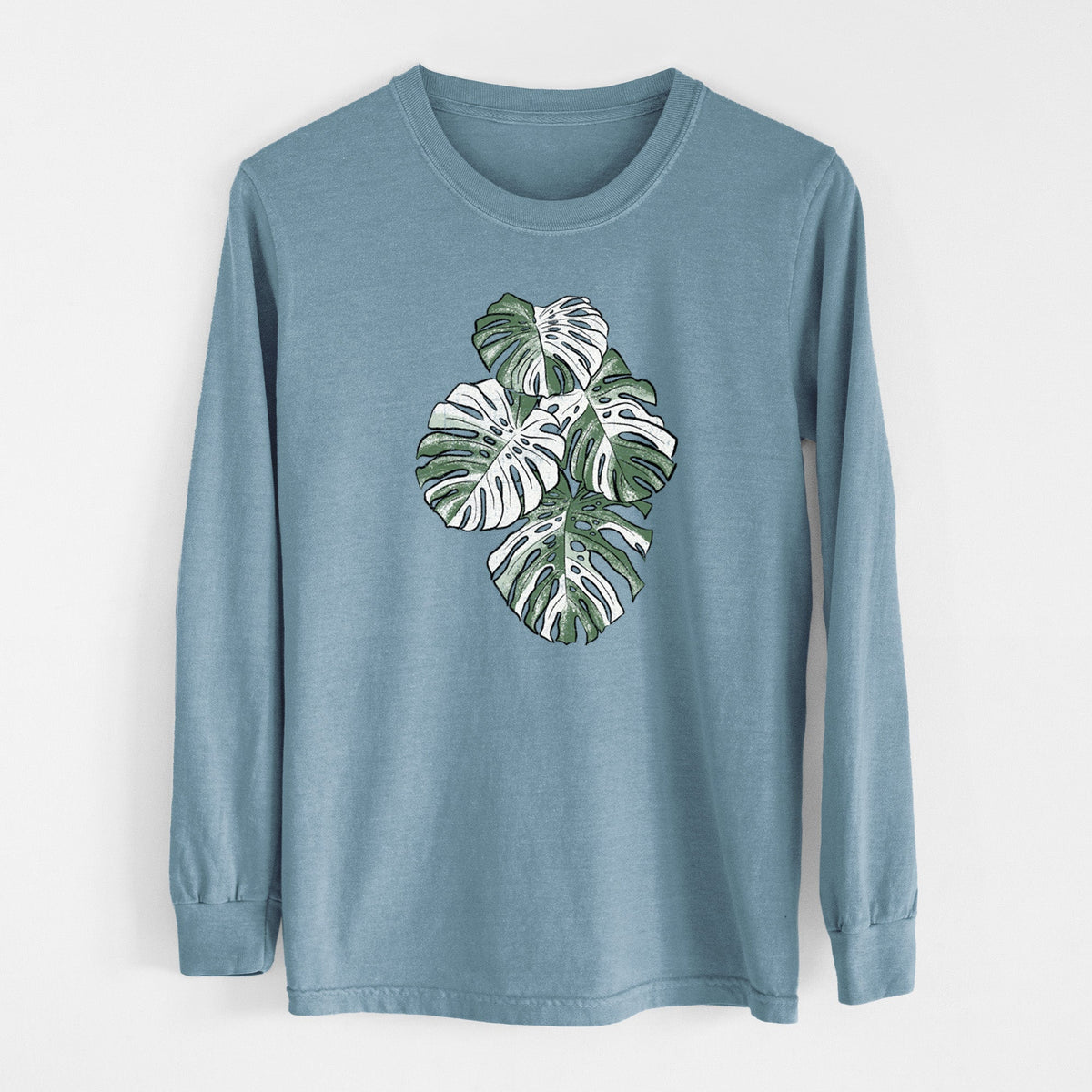 Variegated Monstera - Unisex Comfort Colors 100% Cotton Long Sleeve